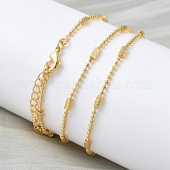 Женские ожерелья-спутнички из латунной цепочки толщиной 2 мм&nbsp;NJEW-B148-03G