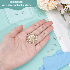 8 шт. наконечники для шнура из стерлингового серебра с родиевым покрытием&nbsp;FIND-BC0014-09A