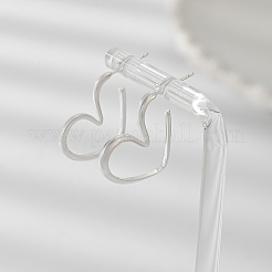 Элегантные серебряные серьги в форме сердца для женщин DR3951