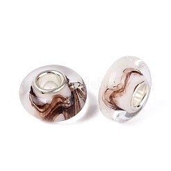Cuentas europeas hechas a mano con vidrio soplado y núcleo de latón.&nbsp;LAMP-N044-12S-01