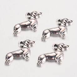 Подвески из сплава в тибетском стиле для собак/такс&nbsp;TIBEP-2547-AS-FF