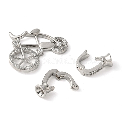 Проложить латунный прозрачный кубический цирконий над застежками KK-M320-18P