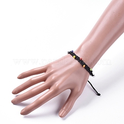 Bracelets de perles tressées en corde de polyester ciré&nbsp;BJEW-JB04792-01