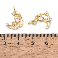 Pendentifs en laiton zircon cubique transparent&nbsp;KK-D289-60G