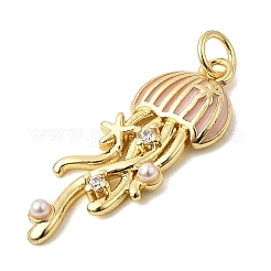 Латунь эмаль подвески&nbsp;KK-CJC0013-16G-01