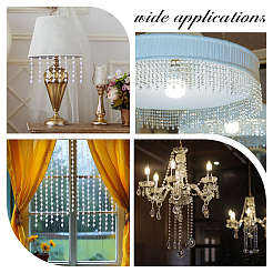 Цепочки из акриловых бусин CHAC-WH0001-06