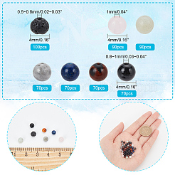 490шт 7 стиля бусины из натуральных смешанных драгоценных камней G-NB0004-38