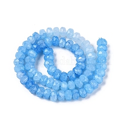 Colliers de perles en verre craquelé imitation jade&nbsp;GLAA-N068-01A-A09