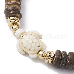 Stretch-Armband aus gefärbtem natürlichem Lavastein&nbsp;BJEW-JB10061-02