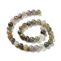 Verde naturale quarzo rutilato fili di perline&nbsp;G-D481-11C