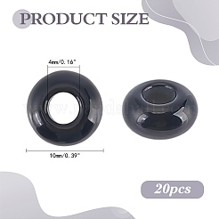 20 Stück natürliche schwarze Onyxperlen (gefärbt und erhitzt) aus europäischer Produktion&nbsp;FIND-ME0003-87C