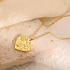 201 подвеска в виде цветка и сердца из нержавеющей стали для женщин&nbsp;FS-WGE2290-01