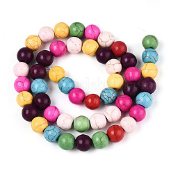 Синтетических нитей бирюзовые бусы G-N352-04B