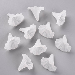 Transparent gefrostetem Acryl Blumen Perlen&nbsp;X-BSF796