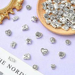 60 шт. 10 стиля бусины из сплава в тибетском стиле на тему Дня святого Валентина&nbsp;TIBEB-CJ0001-38