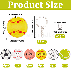 Kits de fabrication de porte-clés de ballon de sport à faire soi-même&nbsp;DIY-SP0007-37