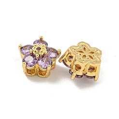 Латунные микро кубические циркониевые многожильные звенья&nbsp;KK-B096-18G-03