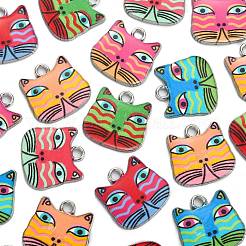 Подвески из сплава эмали 30шт 6 стиля&nbsp;ENAM-CJ0003-30