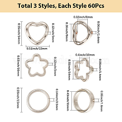 180шт 3 стиля ccb пластиковая рамка для бусин CCB-SP0001-08P
