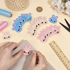 30 шт. вязаные аппликации из пряжи кролика двух цветов DIY-MA0006-86