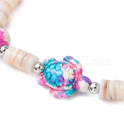 Браслеты из натуральных пресноводных ракушек в виде морских черепах и морских звезд&nbsp;BJEW-55.0-04