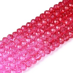 Нить стеклянных бусин прозрачного градиента цвета GLAA-TAC0022-05O-01