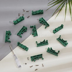 プラスチック製DINレール取り付けブラケット20組  ユニバーサルDINレールマウントクリップ  ネジ付き  グリーン  42.5x10x19mm&nbsp;FIND-GA0007-27B
