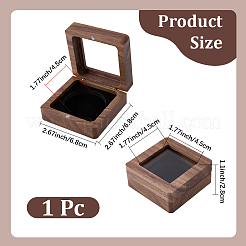 Boîtes magnétiques d'emballage pour badges en bois&nbsp;CON-WH20006-016A-01