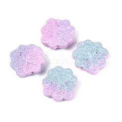 Peinture de cuisson bicolore perles de verre opaques&nbsp;GLAA-Q115-01