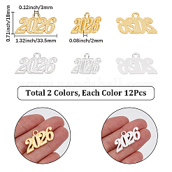 24 pz 2 colori pendenti in lega di zinco&nbsp;FIND-SP0005-22