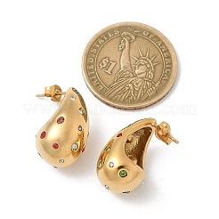 Pendientes de lágrima de acero inoxidable 304&nbsp;EJEW-B108-05G-B