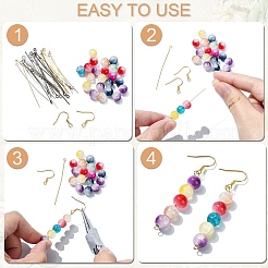 60 шт. 6 стиля латунная булавка для глаз FIND-YW0009-96