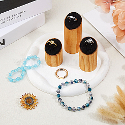 3 шт. 3 размера деревянные подставки для колец и ювелирных изделий&nbsp;RDIS-WH0011-36A-01