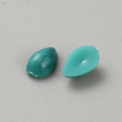 樹脂模造ターコイズデコデンカボション  ティアドロップ  6x3.5x2.3mm&nbsp;RESI-WH0079-01K