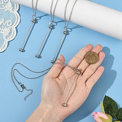 Изготовление ожерелья из 4 цепочки из нержавеющей стали 304&nbsp;NJEW-YW00004