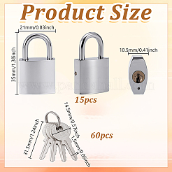 15 шт. стальных электрических замков для коробок&nbsp;AJEW-GA0009-56