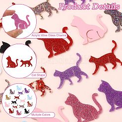 32 шт. 16 стиля акриловых подвесок для бокалов вина&nbsp;AJEW-CJ0001-68