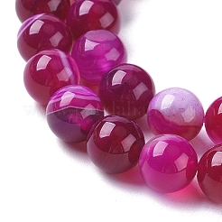 Chapelets de perles en agate à rayures naturelles/agates à bandes&nbsp;X-G-G582-6mm-56
