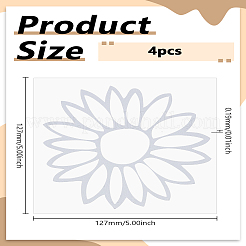 4 Stück Sonnenblumen-Klebepapieraufkleber&nbsp;STIC-LP0001-11A