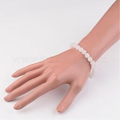 Natürlichen Rosenquarz Perlen Armbänder strecken&nbsp;BJEW-JB02445-01
