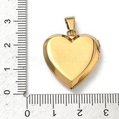 304ステンレススチールロケットペンダント  イオンプレーティング（ip）  ハート柄チャーム  ライトスカイブルー  25x22.5x5.5mm  穴：8x4mm  内径：16.5x16.5mm&nbsp;STAS-H255-02G-06