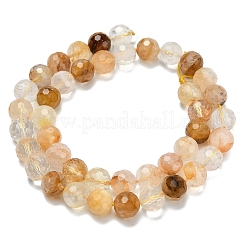 Бусины из натурального желтого гематоидного кварца класса А&nbsp;G-L642-F04-10mm