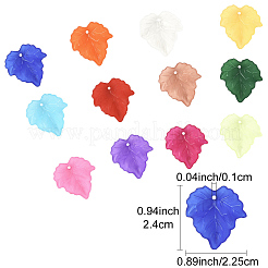 360 шт. 12 цвета осенняя тема прозрачные матовые акриловые подвески&nbsp;MACR-YW0004-03