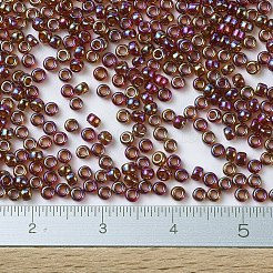 MIYUKIラウンドロカイユビーズ  日本製シードビーズ  （rr2461)透明ダークトパーズab  11/0  2x1.3mm  穴：0.8mm  約50000個/ポンド&nbsp;SEED-G007-RR2461