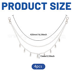 4 Stück Messingkettengürtel&nbsp;HJEW-CA00099