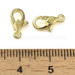 真鍮カニカン  カドミウムフリー＆ニッケルフリー＆鉛フリー  ゴールドカラー  11x6x3mm  穴：1mm&nbsp;KK-B089-34G