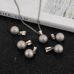 Не тускнеющие круглые подвески из нержавеющей стали 303 с 201 застежкой из нержавеющей стали STAS-M184-14B