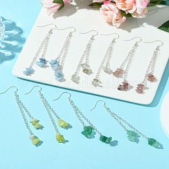 5 пара латунных сережек-подвесок EJEW-FS00039