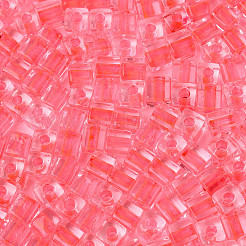 Прозрачные внутри цветные стеклянные бусины SEED-T007-11E