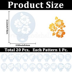 20 pieza de 20 estilos de plantillas de pintura para dibujar&nbsp;DIY-WH20082-27